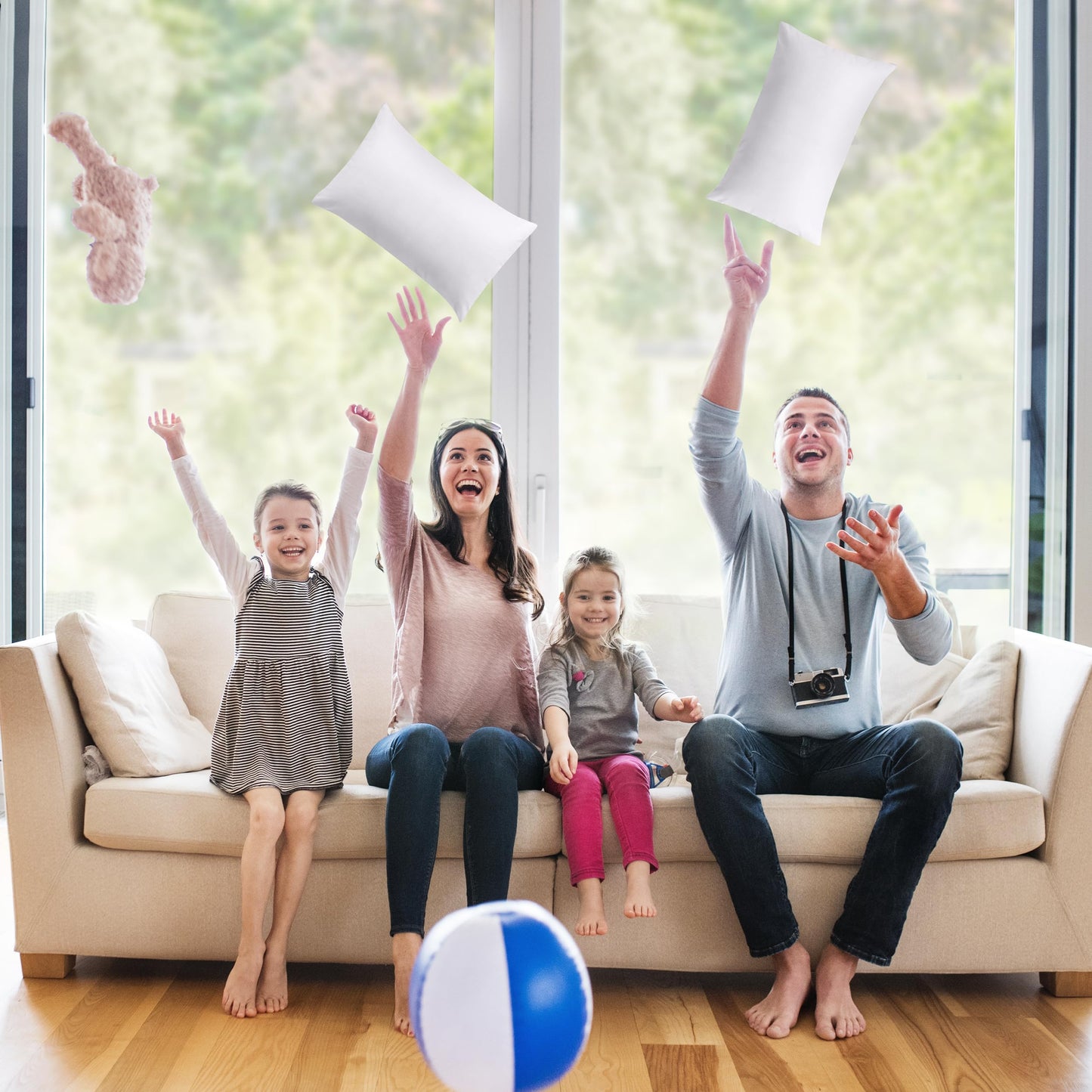 Utopia Bedding Throw Pillows Insert (Pack of 2, White) - 12 x 20 Inches Bed and Couch Pillows - Indoor Decorative Pillow