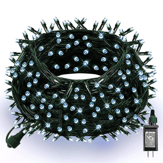 Dazzle Bright 66FT 200 LED Christmas Lights, Christmas String Lights Plug in with 8 Modes, Waterproof Christmas Decorations for Xmas Indoor Outdoor Party Home Tree Decor, White