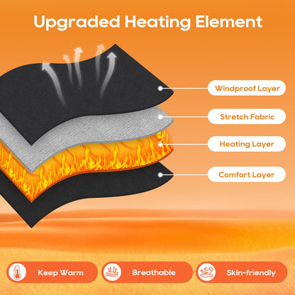 Heated Socks for Men Women, Upgraded Rechargeable Electric Heated Socks Up to 10 Hours, Washable Winter Foot Warmer Socks for Outdoor Camping Skiing Hunting Hiking