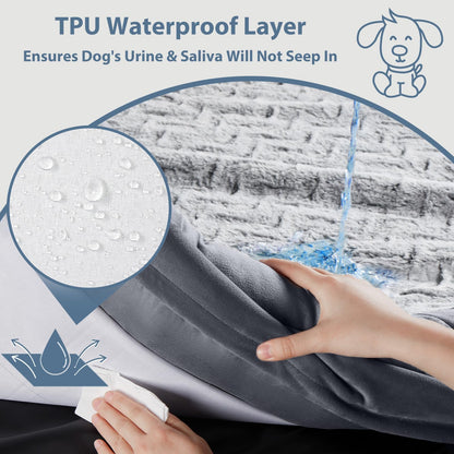 WNPETHOME Washable Extra Large Dog Bed, XXXXL Dog Couch, Orthopedic Pet Sofa Bed with Removable & Waterproof Cover, Giant Pet Couch with Sides