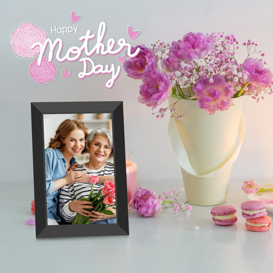 BIGASUO Digital Picture Frame, 10.1" Frameo Digital Frame WiFi with 32GB Memory, 1280x800 IPS Touch Screen, Send Photos/Videos from Your Phone Anywhere, Photo Gifts for Parents and Grandparents