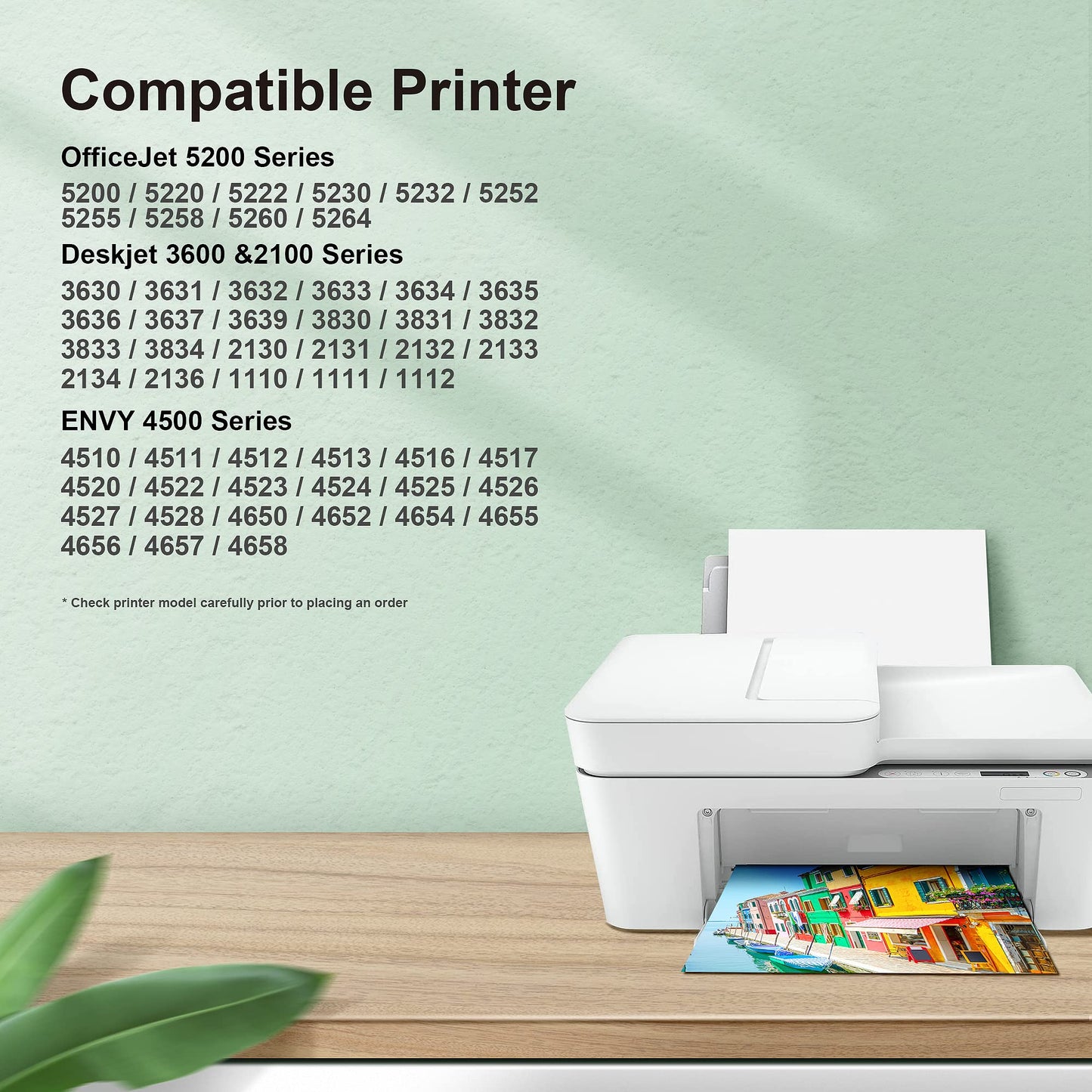 63XL Ink Cartridges Black and Color Replacement for HP Ink 63 63XL HP63 Work for DeskJet 1112, 2130, 3630 Series, Envy 4510 4520, OfficeJet 3830 4650 5200 Printer F6U63A F6U64A (2 Pack) High Yield