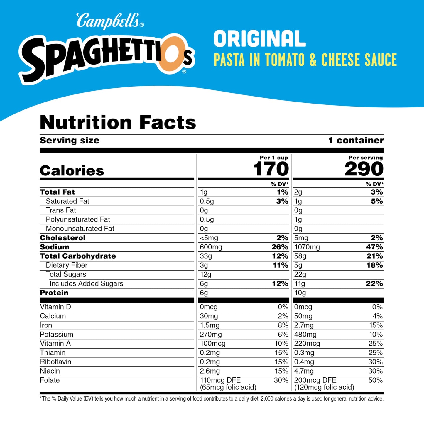 SpaghettiOs Original Canned Pasta, 15.8 oz Can