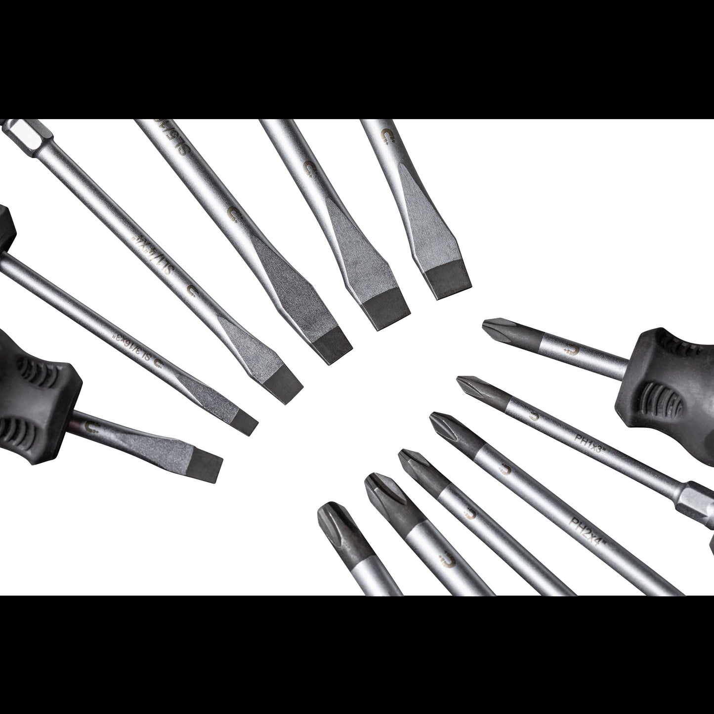 SUNEX TOOLS SXCSDS12 Phillips® & Slotted Magnetic Screwdriver Set