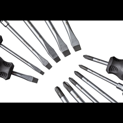 SUNEX TOOLS SXCSDS12 Phillips® & Slotted Magnetic Screwdriver Set