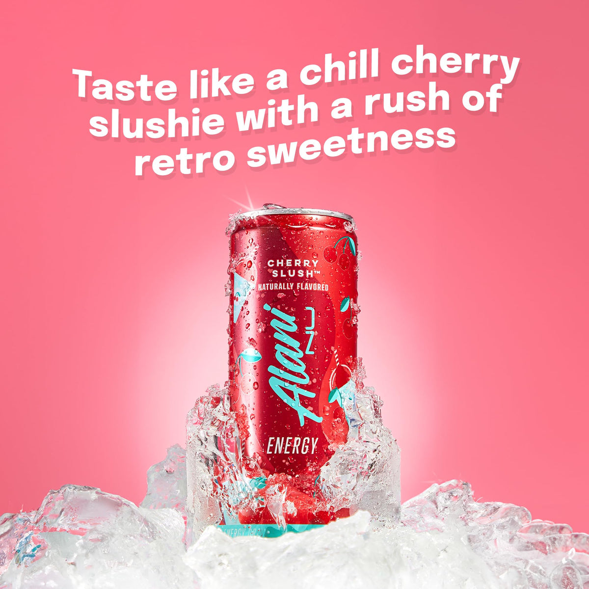 Alani Nu CHERRY SLUSH, Sugar Free, Low Calorie Energy Drinks, 200mg Caffeine, Biotin, B Vitamins, Zero Sugar, 10 Calories, 12 Fl Oz Cans, 24 Pack