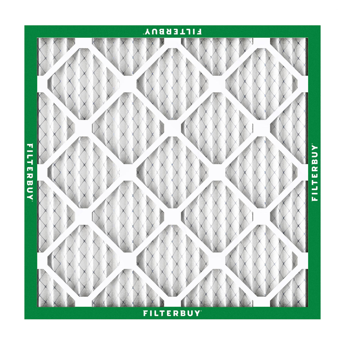 Filterbuy 14x14x1 Air Filter MERV 8 Essential Dust & Allergy Defense (4-Pack), Electrostatic Pleated HVAC AC Furnace Filters Replacement, Made in USA (Actual Size: 13.75 x 13.75 x 0.75)