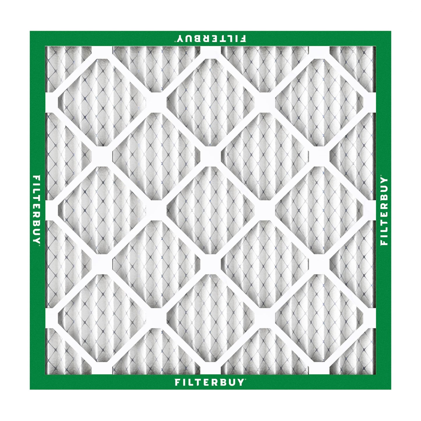 Filterbuy 20x20x1 Air Filter MERV 8 Dust Defense (6-Pack), Pleated HVAC AC Furnace Air Filters Replacement (Actual Size: 19.50 x 19.50 x 0.75 Inches)