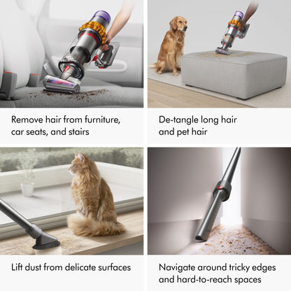 Dyson V15 Detect Plus Cordless Vacuum, Yellow/Nickel