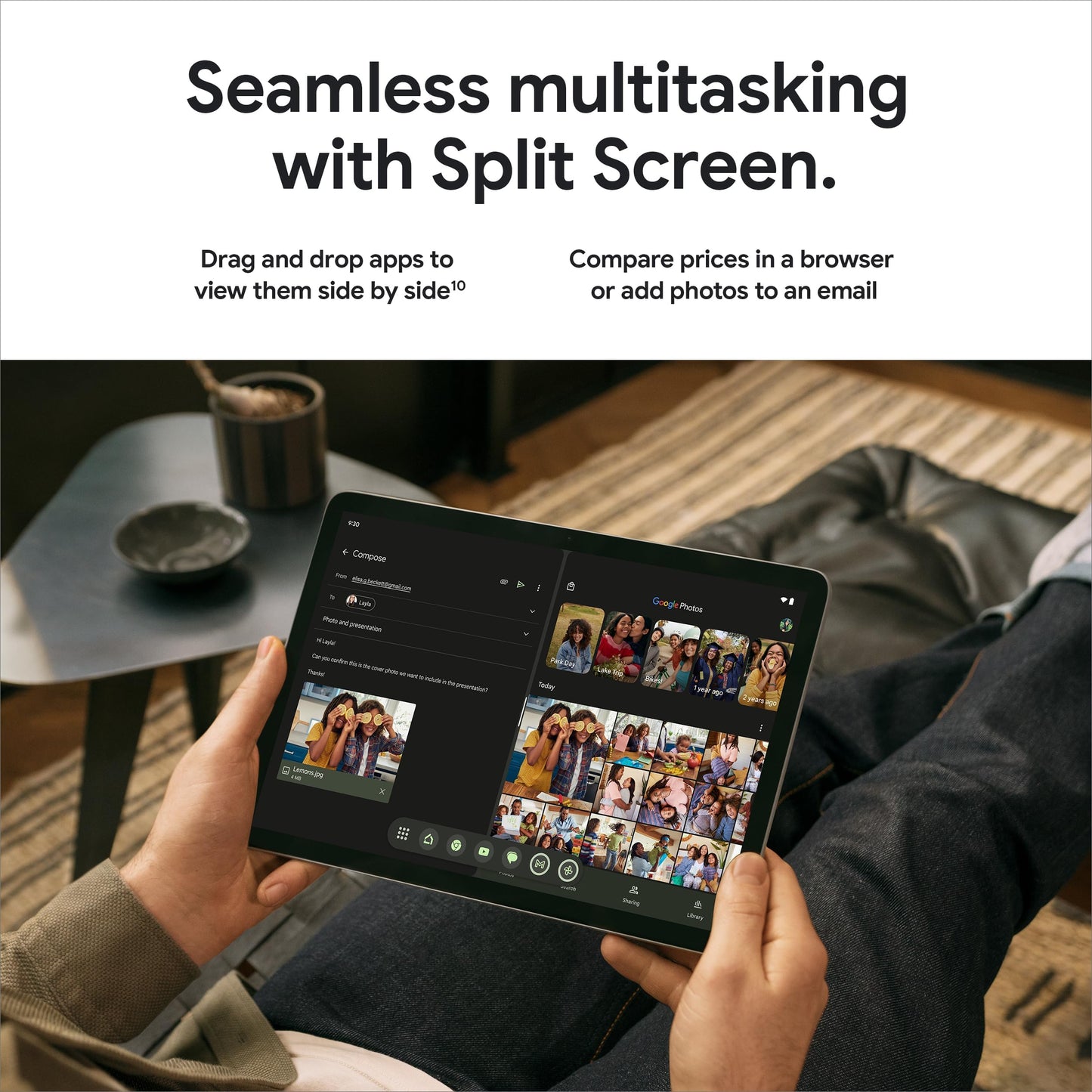 Google Pixel Tablet - Android Tablet with 11-Inch Screen and Extra-Long Battery Life - Hazel - 8 GB RAM - 128 GB