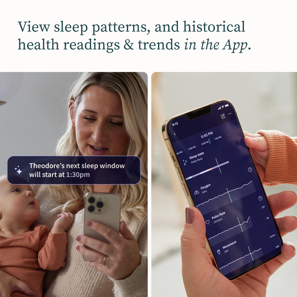 Owlet Dream Sock® - FDA-Cleared Smart Baby Monitor - Track Live Pulse (Heart) Rate, Oxygen in Infants - Receive Notifications