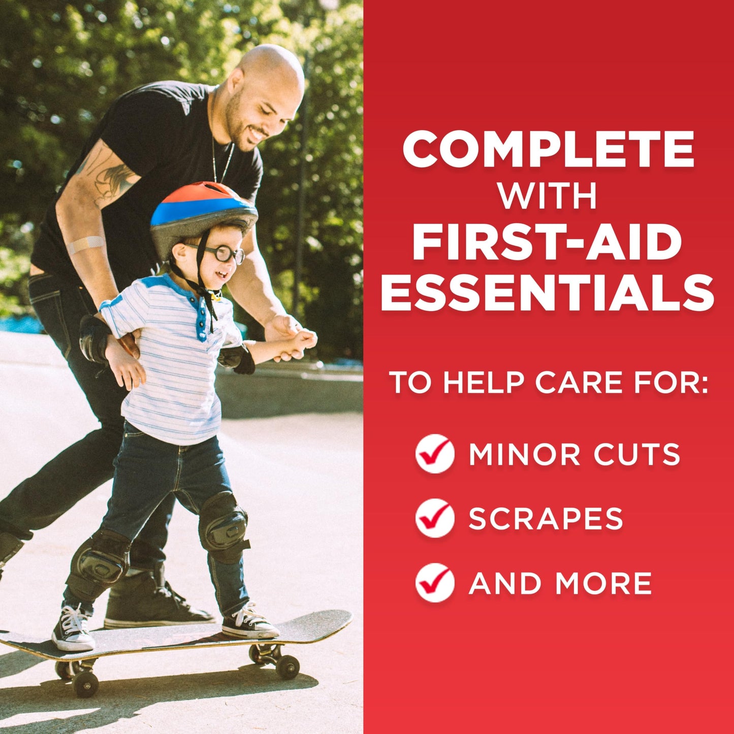 Johnson & Johnson All-Purpose Portable Compact First Aid Kit for Minor Cuts, Scrapes, Sprains & Burns, Ideal for Home, Car, Travel, Camping and Outdoor Emergencies, 160 Pieces