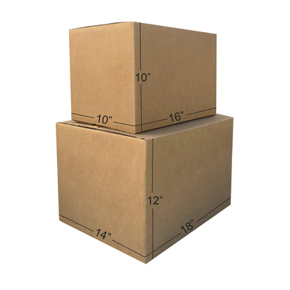 Amazon Basics Moving Boxes Kit, Small and Medium Cardboard Box Combo, 15 Pack, Assorted, Brown