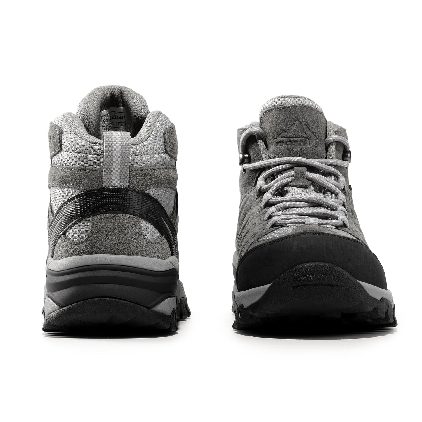 NORTIV 8 Women's Waterproof Hiking Boots Outdoor Trekking Camping Trail Hiking Boots Size 9.5 M US SNHB211W, LIGHT GREY