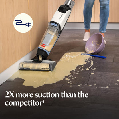 BISSELL CrossWave Edge, Multi-Surface Hard Floor Cleaner Wet Dry Vacuum with Zero-Gap Edge Technology, 4111A