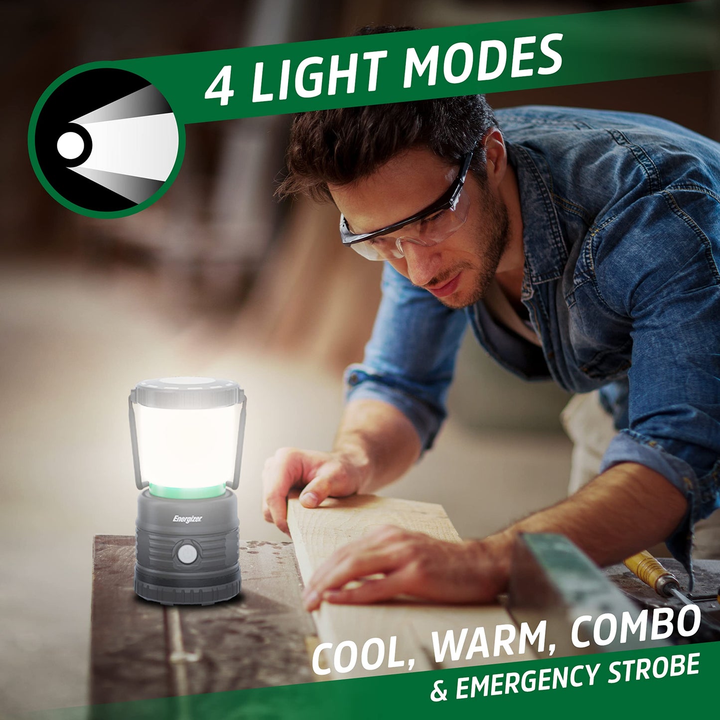 ENERGIZER LED Camping Lantern X1000, Bright and Rugged Tent Light, Water Resistant Lantern for Camping, Hiking, Fishing, Emergency (USB Cable Included)