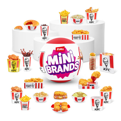 Mini Brands KFC® Series 1 Mystery Capsule by ZURU Real Miniature KFC® Brand Collectible Toy, Capsules of 5 Mystery Miniature KFC® for Girls, Teens, Adults and Collectors