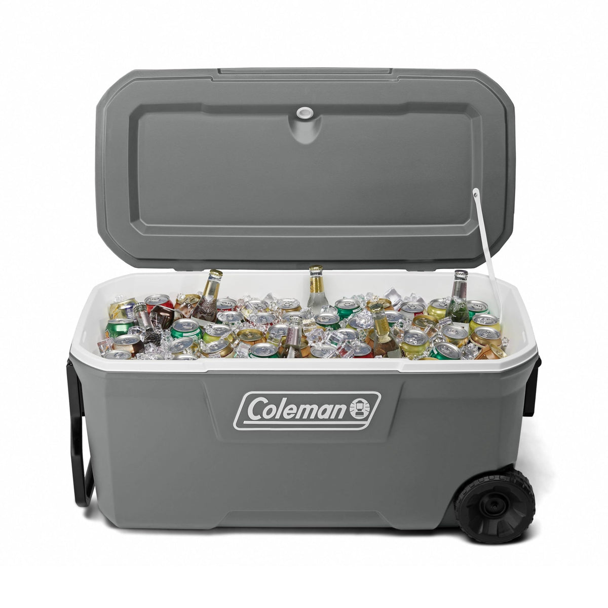 Coleman Classic Series Insulated Portable Wheeled Cooler, Leak-Resistant Outdoor Hard Cooler Keeps Ice up to 5 Days, 100-Quart