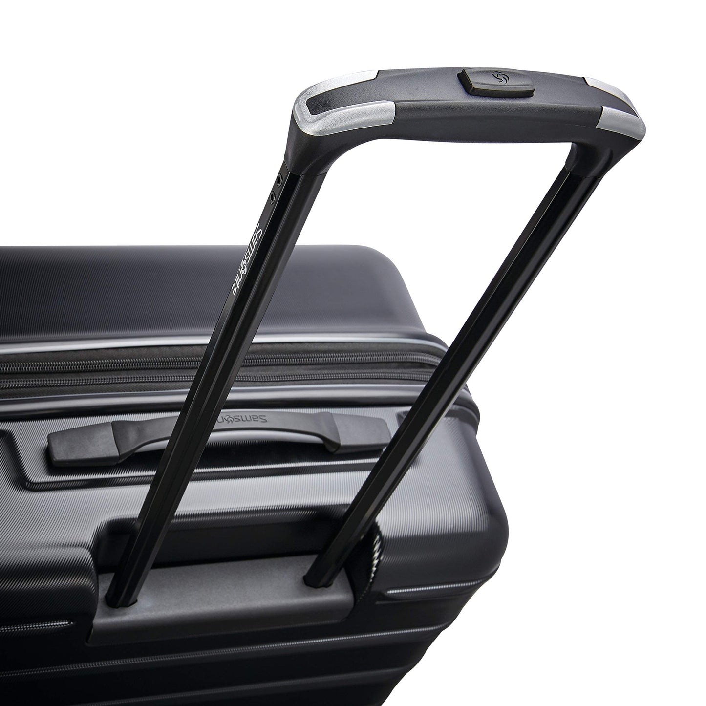 Samsonite Omni 2-2 Piece 19/28 Hardside Luggage with 360° Spinner Wheels - Scratch Resistant Hardshell - TSA, Airline-Approved - Expandable Polycarbonate Lightweight - Midnight Black