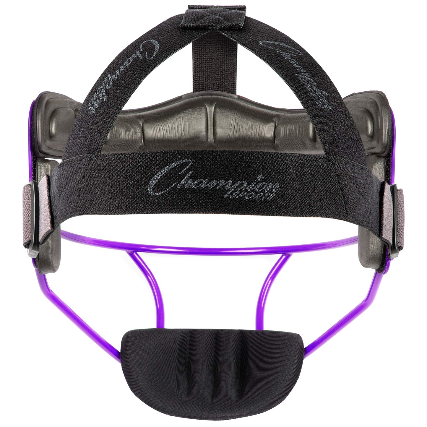 Champion Sports Steel Softball Face Mask - Classic Fielders Masks for Youth - Durable Head Guards - Premium Sports Accessories for Indoors and Outdoors - Purple