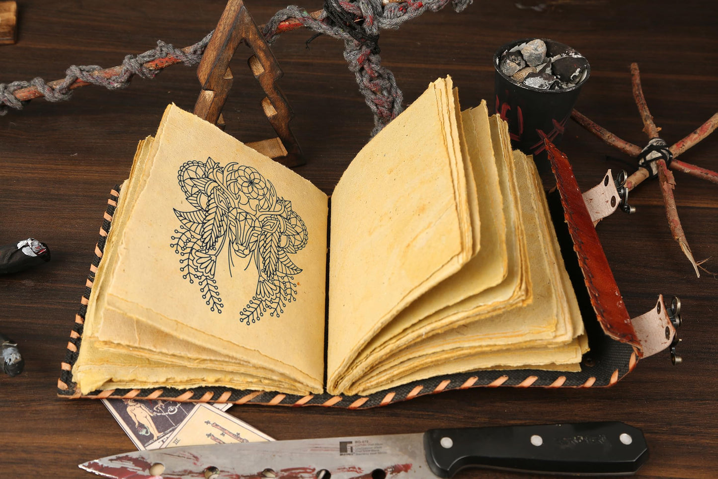 Hocus Pocus Book of Spells Hocus Pocus Decor Hocus Pocus Halloween Decorations Book of Shadows and Spell Book with Lock Witch Decor And Witch Decoartions Perfect for Spooky Gifts And Spooky Decor 8 x6 Inches