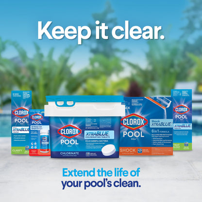 Clorox Pool&Spa XTRABLUE Plus 3” Chlorinating Tablets, Individually Wrapped, Kills Bacteria & Stops Algae (35 LB)