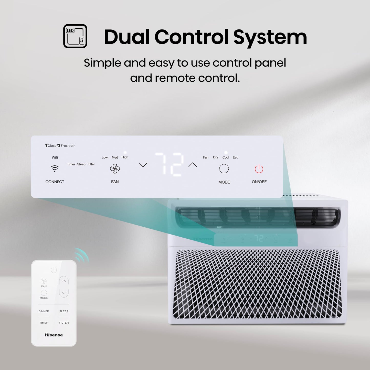 Hisense WC10W25A Window Air Conditioner, 10,000 BTU, White