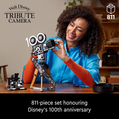 LEGO Disney Walt Disney Tribute Camera Building Set - Bedroom or Office Decor for Men & Women, Ages 18+ - Collectible Craft Model Kit - Gift Idea for Fans - 43230