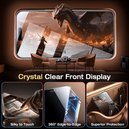 EGV Compatible for iPhone 17 Pro Max/16 Pro Max Privacy Screen Protector [9H+ Military Grade Shatterproof & 100% Anti Spy], Privacy Screen iPhone 17 Pro Max/16 Pro Max Full Coverage Tempered Glass