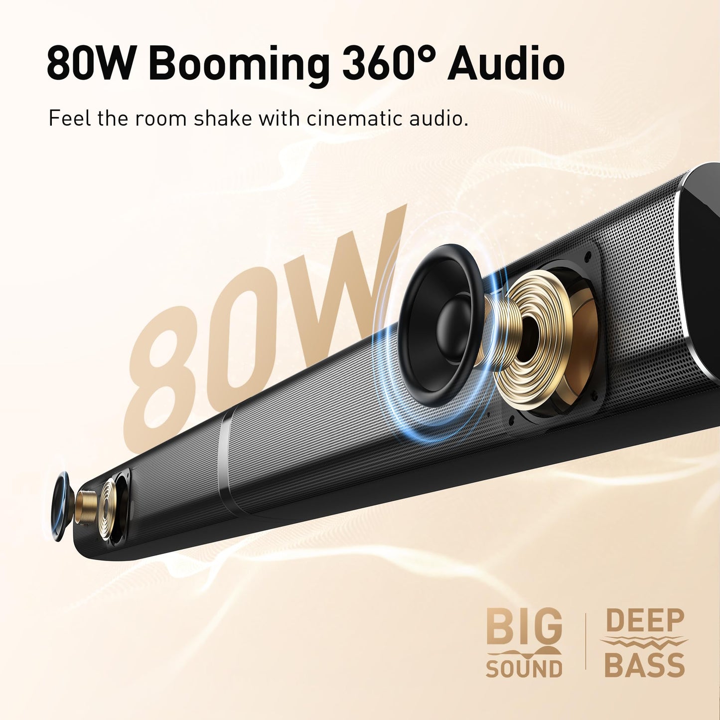 Karaoke Soundbar with Subwoofer for TV: Sound Bar with 2 Wireless Microphones - Home Theater Surround Sound System - Bluetooth Speaker with Remote Supports HDMI ARC/Optical/AUX/USB for TV/PC