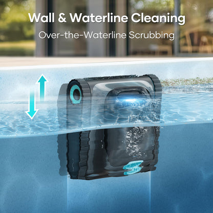 (2025 Upgrade) Aiper Scuba S1 Robotic Pool Cleaner, Wall & Waterline Cleaning, Double Filtration, Extended 180-Min Battery Life, Smart Navigation, App Support, OTA Upgrade