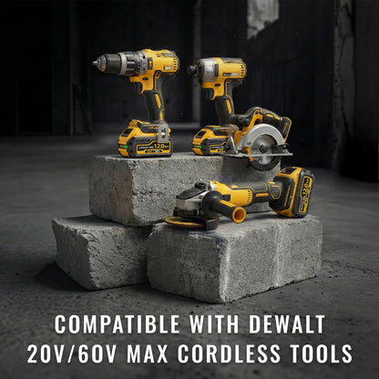 4 Packs 12.0Ah 60V Lithium Ion Battery Replacement Compatible with Dewalt 60V Battery DCB612, DCB609, DCB606, Compatible with Dewalt 20V/60V Max Cordless Tools and Chargers, with LED Indicator