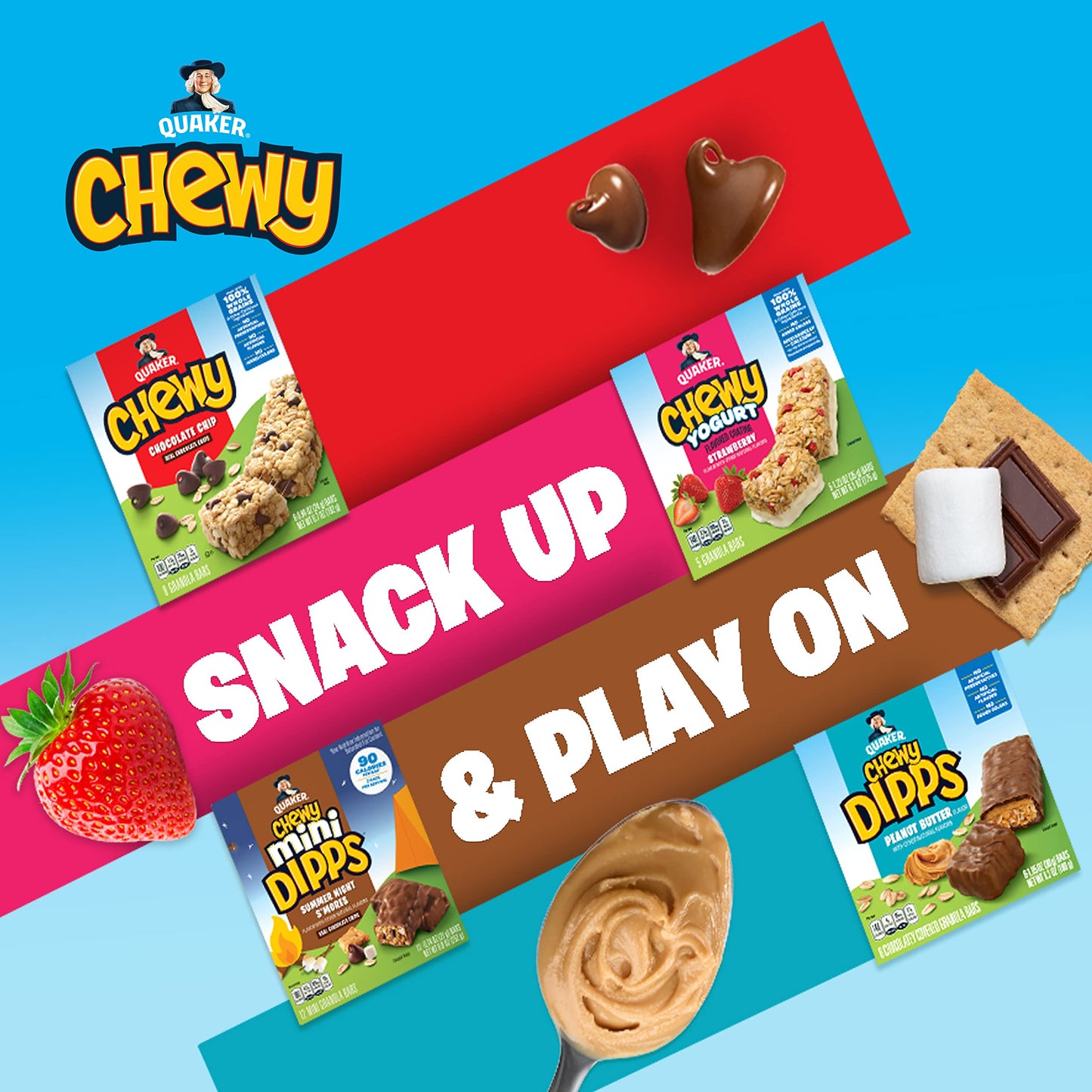 Quaker Chewy Granola Bars, S'mores, 58 Count