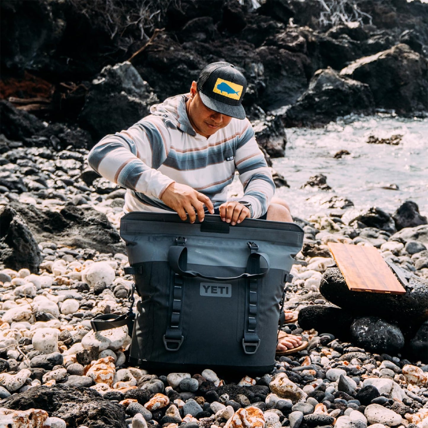 YETI Hopper M30 Portable Soft Cooler with MagShield Access, Big Wave Blue