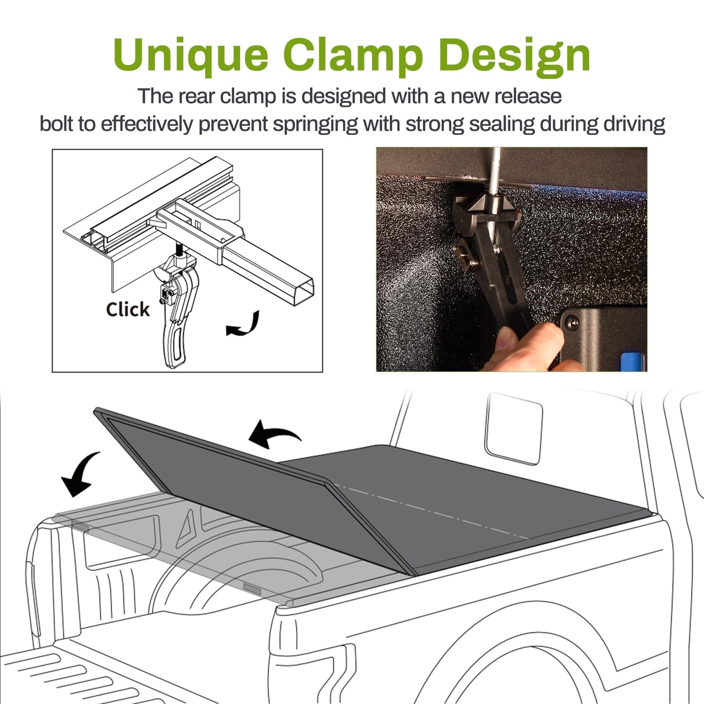 AUTOSAVER88 Soft Tri-fold Truck Bed Tonneau Cover Compatible with 2009-2025 Dodge Ram 1500 (Incl. Classic & New) 5.7ft Bed Without Rambox