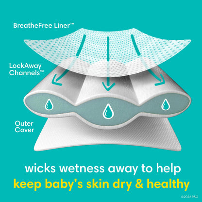 Pampers Swaddlers Disposable Baby Diapers Size 6, 108 Count with Sensitive Water Based Baby Wipes 4X Pop-Top Packs (336 Count)