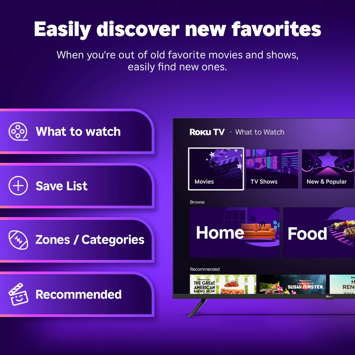 Roku Smart TV 2025 – 55-Inch Select Series, 4K HDR TV – Roku TV with Enhanced Voice Remote – Flat Screen LED Television with Wi-Fi for Streaming Live Local News, Sports, Family Entertainment