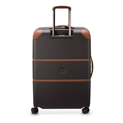 DELSEY PARIS Chatelet Air 2.0 Hardside Luggage with Spinner Wheels, Chocolate Brown, Checked-Large 28 Inch