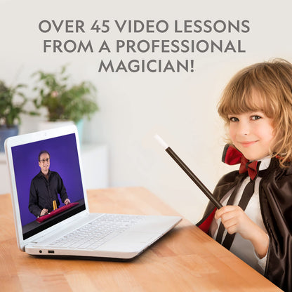 National Geographic Kids Magic Set - 45 Magic Tricks for Kids to Perform with Step-by-Step Video Instructions for Each Trick Provided by a Professional Magician, Toys for Boys and Girls