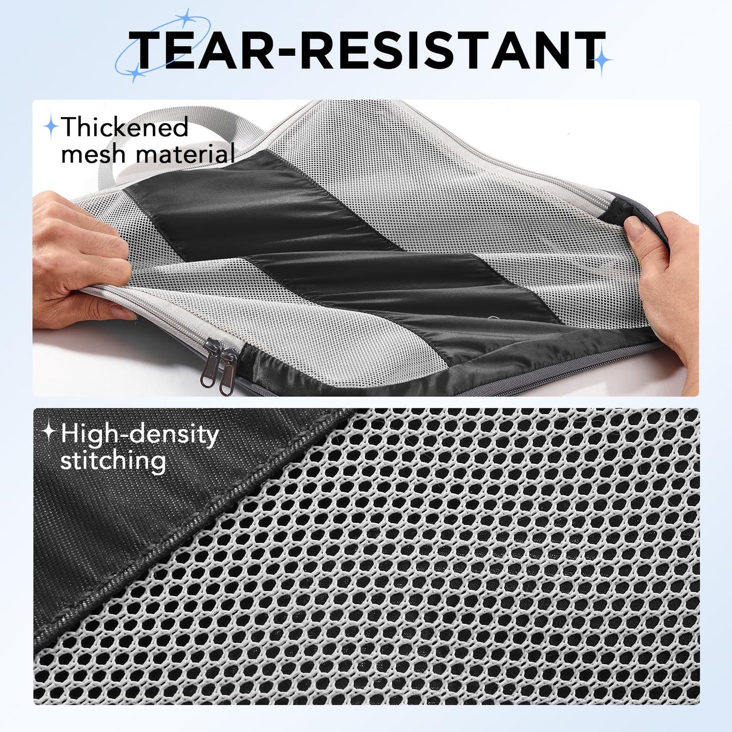 10 Set Compression Packing Cubes for Travel Essentials,Compressible Expandable Packing Cubes for Suitcase,OlarHike Luggage Organizer Bags for Travel,Handy Helper for Organizing Clothes(Black)