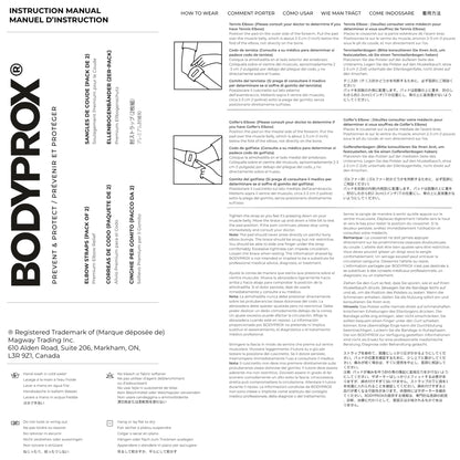 Bodyprox Elbow Brace 2 Pack for Tennis & Golfer's Elbow Pain Relief