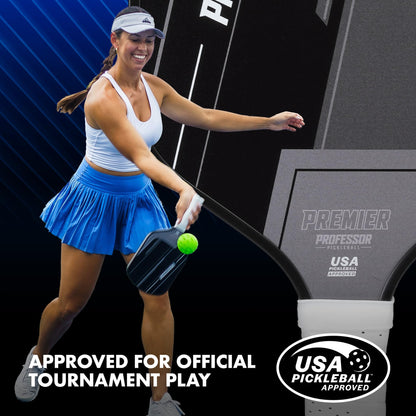 Professor Premier Pickleball Paddle Set of 2 Fiberglass Surface Paddles, 4 Balls, Carrying Bag & Grips - 2024 USAPA Approved!…