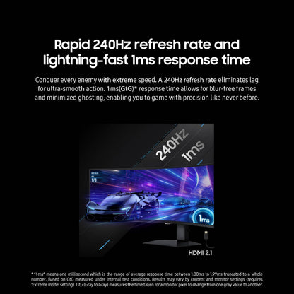 SAMSUNG 49" Odyssey G9 (G95C) Series DQHD 1000R Curved Gaming Monitor, 240Hz, 1ms(GtG), DisplayHDR 1000, AMD FreeSync Premium Pro, Eye Saver Mode, Auto Source Switch+, LS49CG950ENXZA, 2024