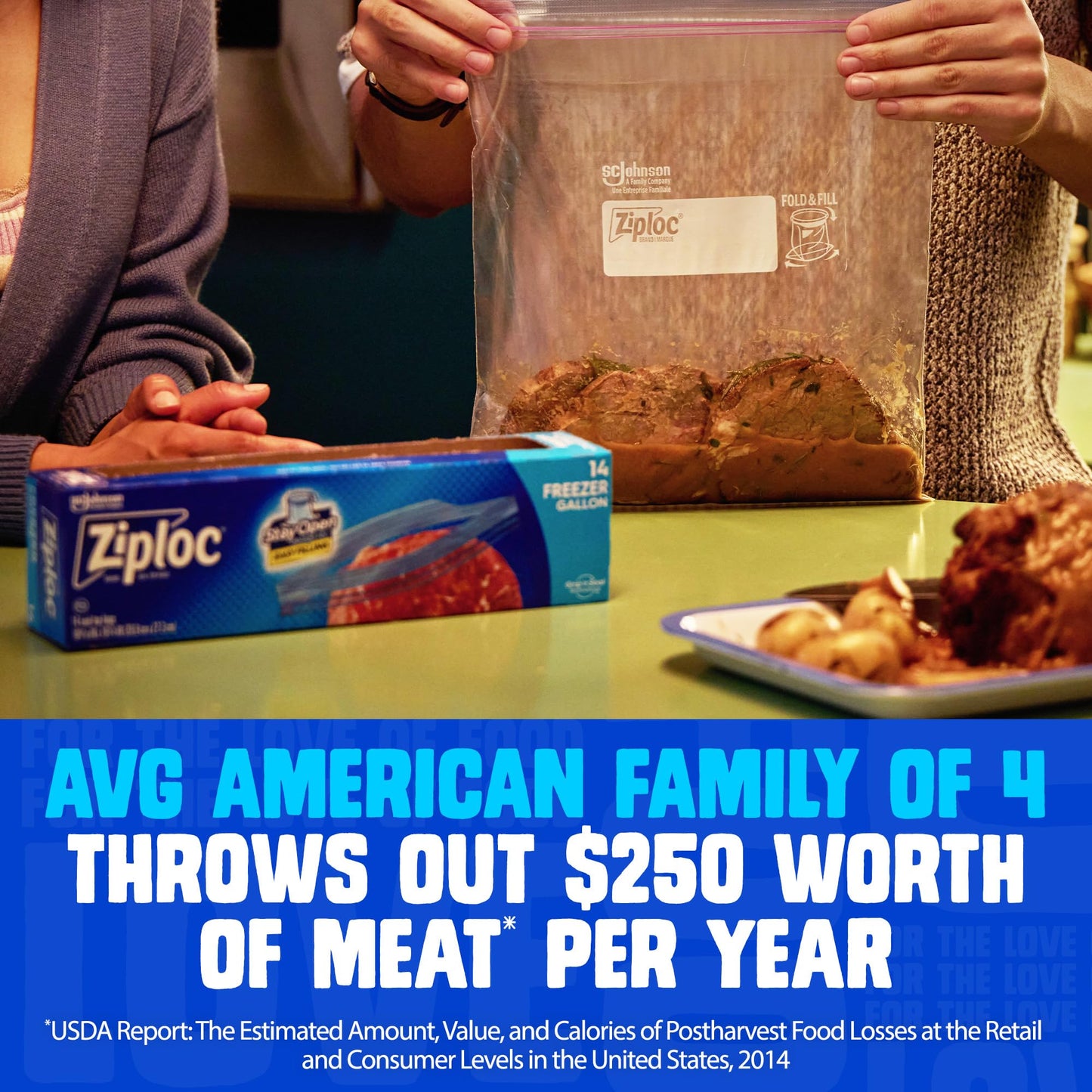 Ziploc Gallon Food Storage Freezer Bags, Stay Open Design, Easy to Fill, 30 count, 4 Pack, 120 Total (Packaging May Vary)