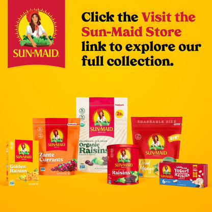 Sun-Maid Vanilla Yogurt Coated Raisins - (6 Pack) 1 oz Snack-Size Box - Yogurt Covered Dried Fruit Snack for Lunches and Snacks