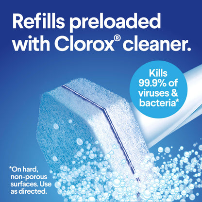 Clorox Original Toilet Cleaning System - ToiletWand, Storage Caddy and 16 Heads, Dorm Room Essentials, (Package May Vary)