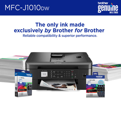 Brother MFC-J1010DW Wireless Color Inkjet All-in-One Printer with Mobile Device and Duplex Printing, Refresh Subscription and Works with Alexa