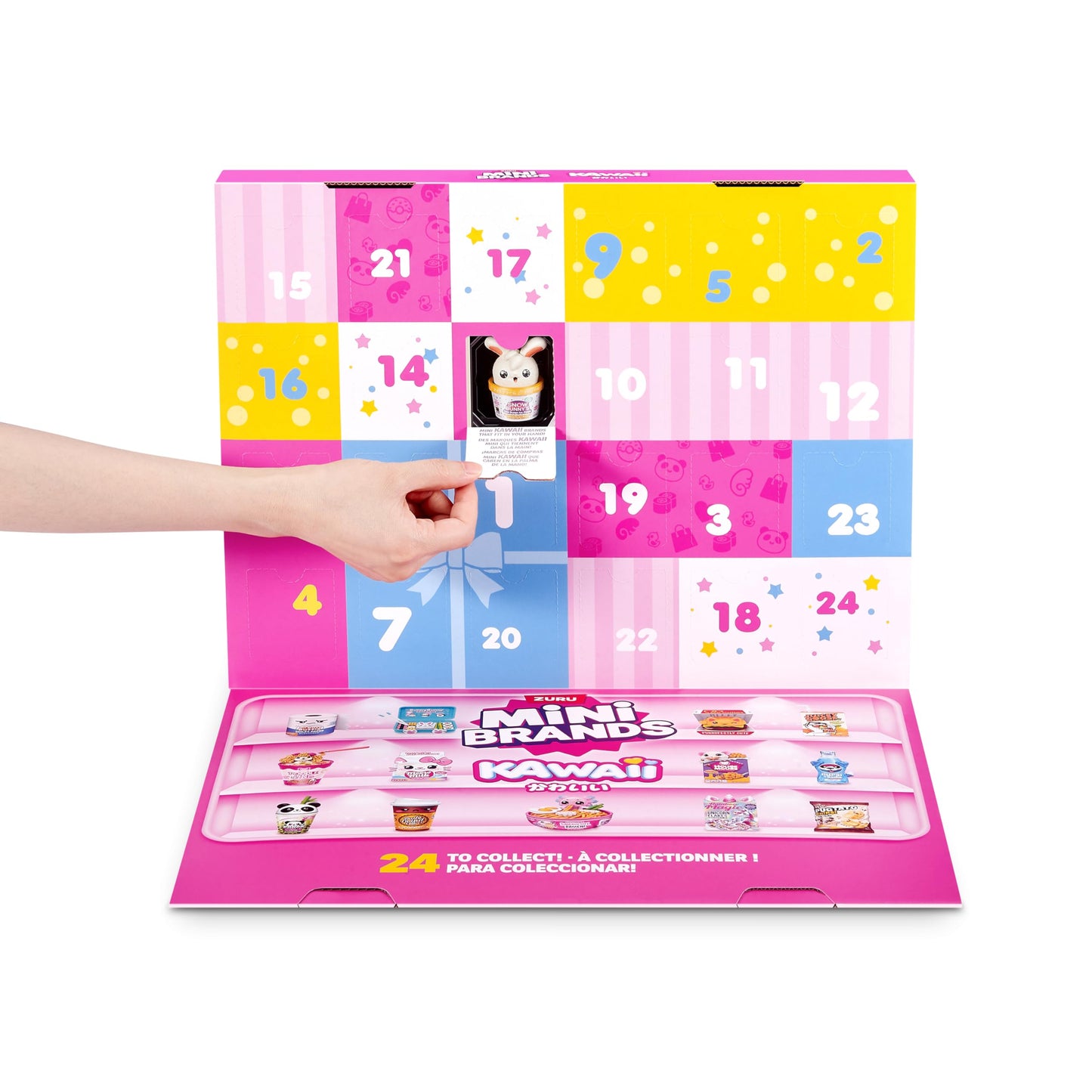 Mini Brands Kawaii Advent Calendar by ZURU, Collectible Seaonal Toys for Girls