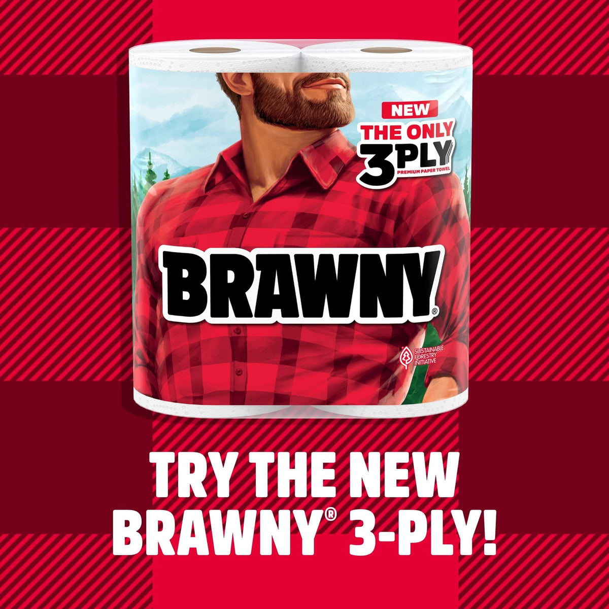 Brawny Tear-A-Square Paper Towels, 12 Double Rolls = 24 Regular Rolls, 3 Sheet Sizes (Quarter, Half, Full), Strength for All Messes, Cleanups, and Meal Prep
