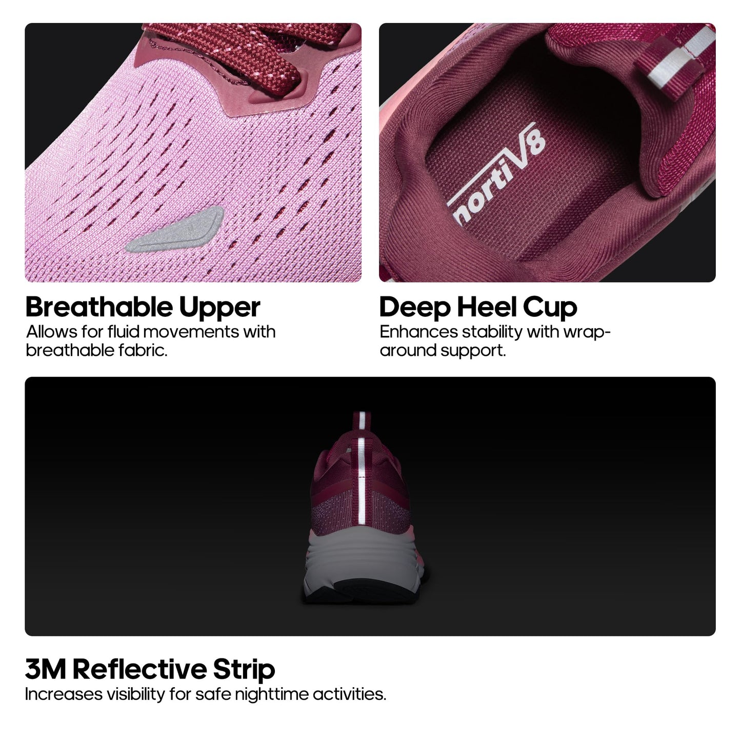 NORTIV 8 Women's Walking Shoes Cushion Comfortable ActiveBreeze Running Tennis Shoes Non-Slip Workout Gym Sports Athletic Breathable Fashion Sneakers,Size 8,Purple,SNWS248W